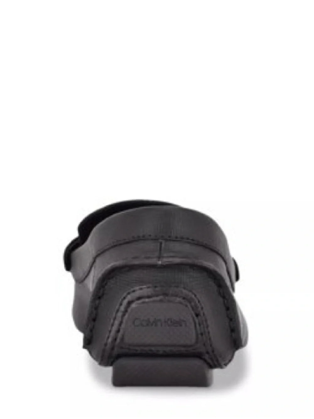 Calvin Klein Grey Slip-On Metal Bit Loafers Leather